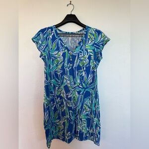 Lilly Pulitzer Blue and Green Patterned Dress